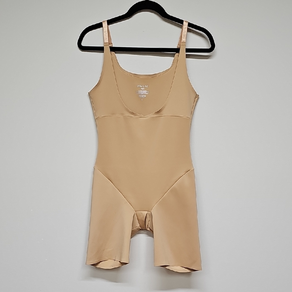 Strm Line "Wear Your Own Bra Bodysuit" Shaper, Nude Tan, Size Large